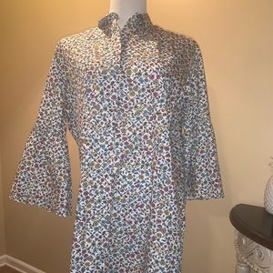 PS Paul Smith Floral Flounce Sleeve Dress